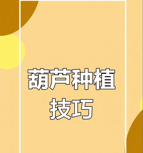 种葫芦之技巧与经验（掌握种葫芦的关键，打造丰盛的果园）